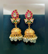 Beautiful Mango In Multi Jadau Kundan Jimika - KE00112